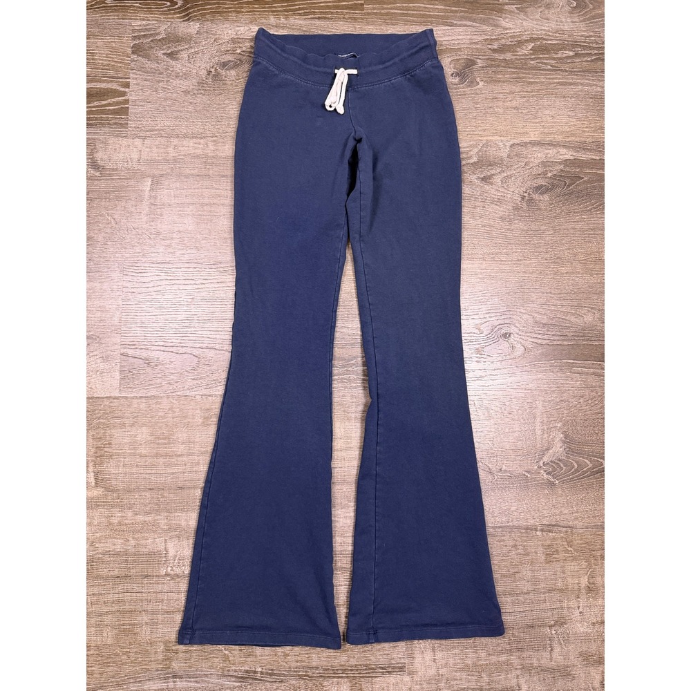 Brandy Melville Sweatpants Women XS Blue Flare Drawstring Elastic Waist Comfy